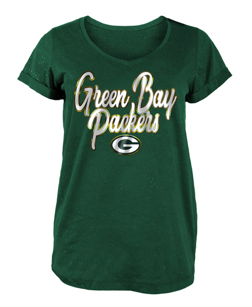 Green Bay Packers Glitter Print Foil Women's Shirt Green Bay Stuff Green Bay Packers Glitter Print Foil Women's Shirt Green Bay Stuff