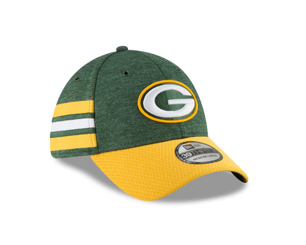 Green Bay Packers Sideline Home 39THIRTY Stretch Fit Hat – Green