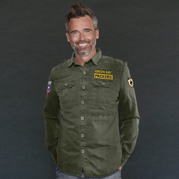 Green Bay Packers Military Field Shirt Green Bay Stuff Green Bay Packers Military Field Shirt Green Bay Stuff