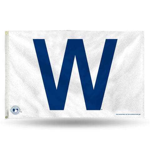 Chicago Cubs W 3' x 5' White Flag