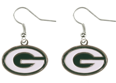 Green Bay Packers Logo Dangler Earrings