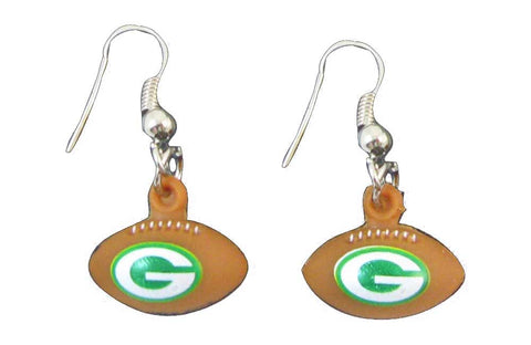 Green Bay Packers 3D Football Dangle Earrings