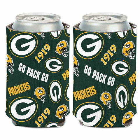 Green Bay Packers Scatterprint Can Cooler, 12oz