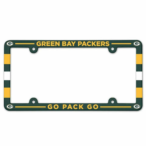Green Bay Packers Go Pack Go Full Color License Plate Frame
