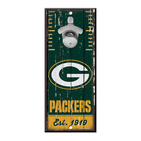 Green Bay Packers 5" x 11" Bottle Opener Wall Sign