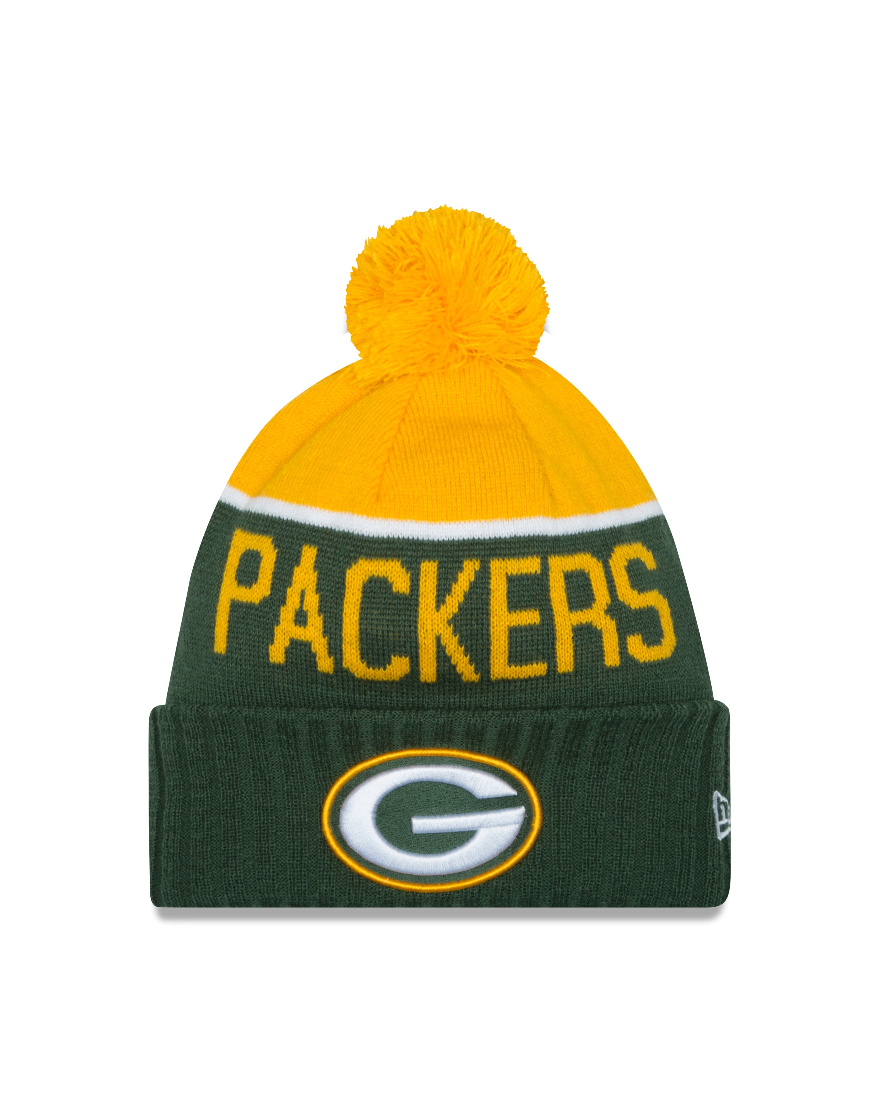 Green Bay Packers Sport Knit Cuffed Pom Knit Cap / Beanie – Green