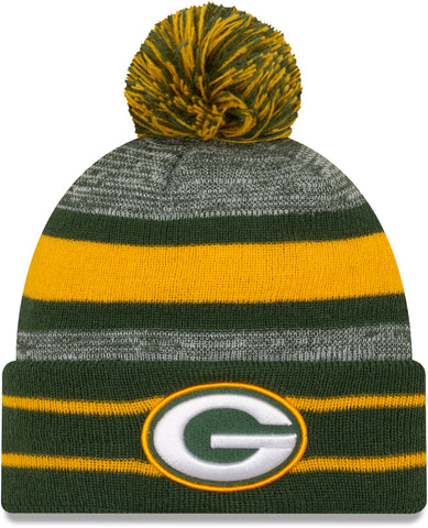 Green Bay Packers Cuffed Pom Knit Beanie
