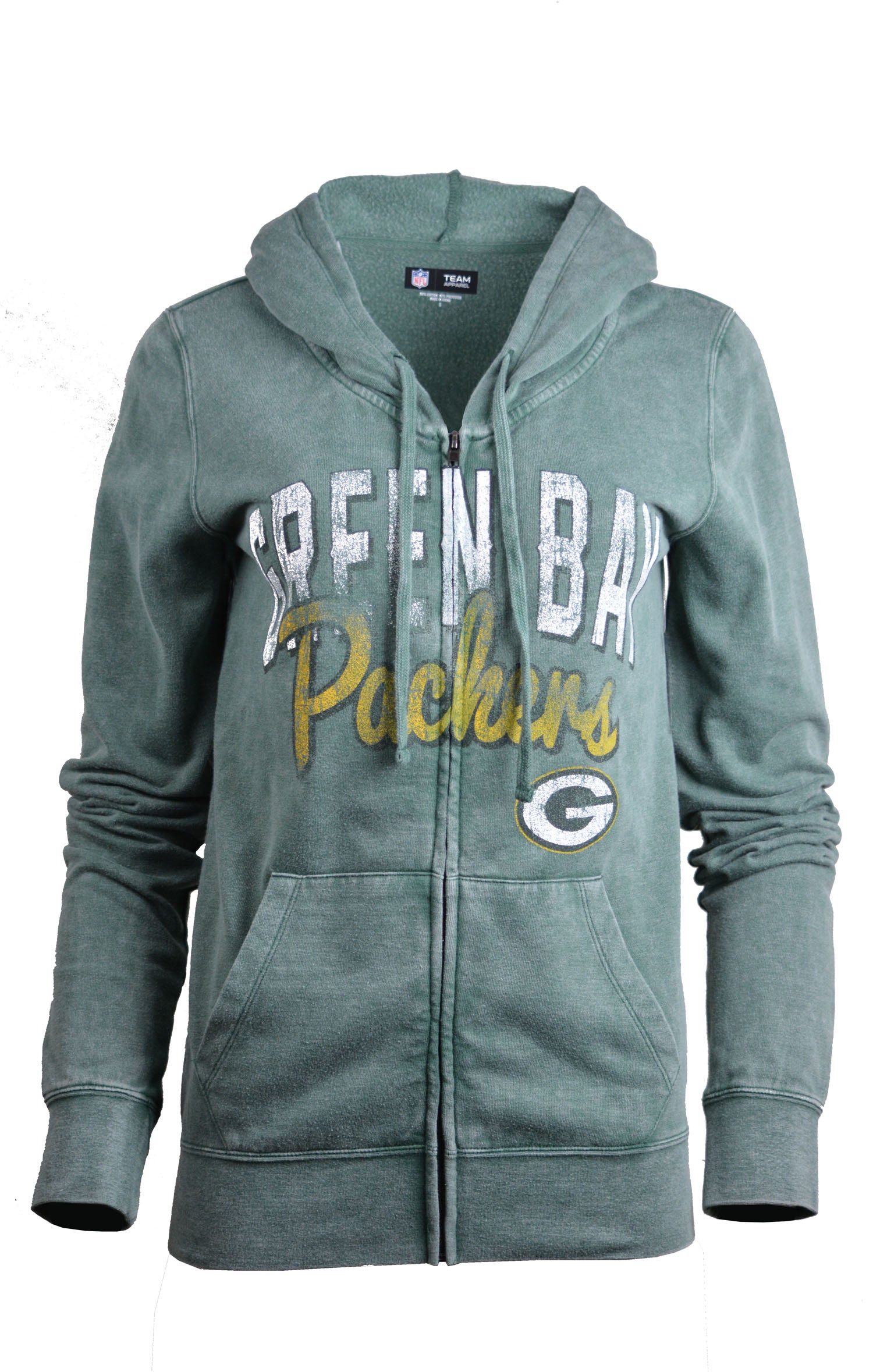Green Bay Packers Faded Green Women’s Hoodie – Green Bay Stuff