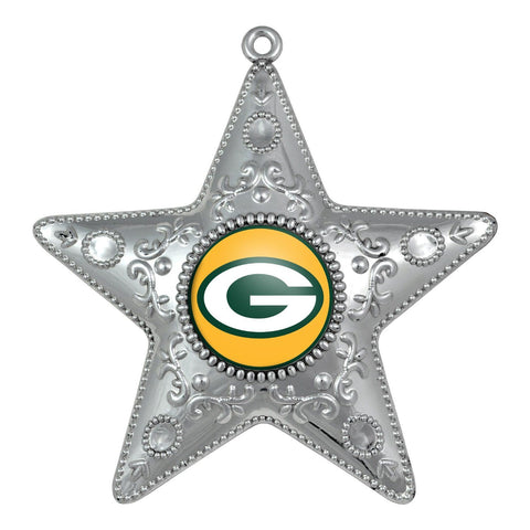 green bay packers,silver,star,ornament
