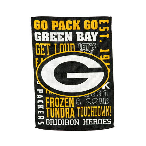 Green Bay Packers Fan Rules 29" x 43" Decorative Team Vertical Flag