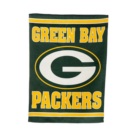 Green Bay Packers 18" x 12.5" Embossed Suede Flag
