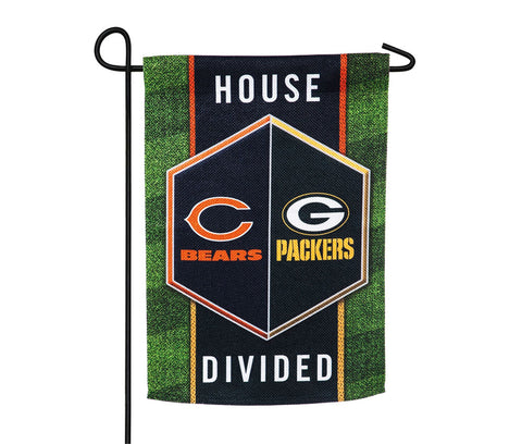 Green Bay Packers Vs. Chicago Bears 13" x 18" House Divided Garden Flag