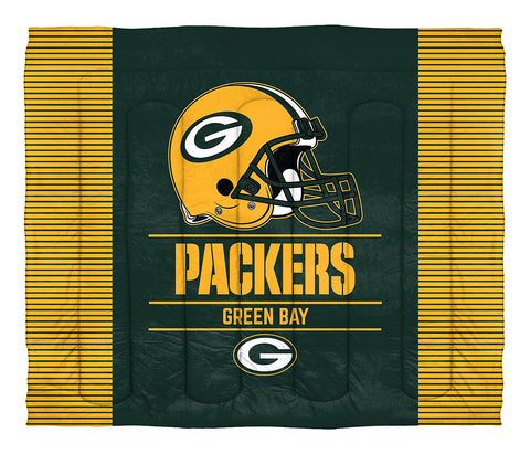 Green Bay Packers "Draft" Twin-sized Comforter & Sham Set