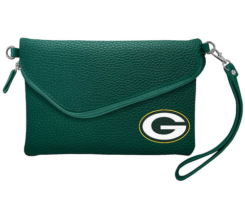 Green Bay Packers Fold Over Crossbody Pebble Purse