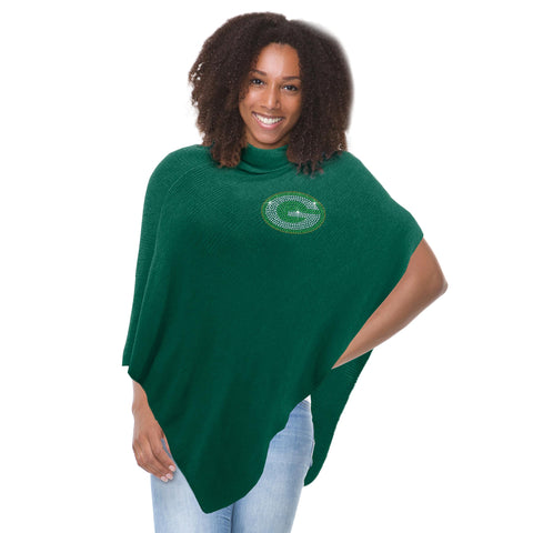 green bay packers,crystal,knit,poncho