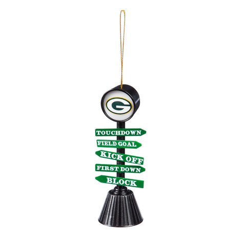 evergreen,team,sports,america,green bay packers,fan,crossing,hanging,ornament,holiday,christmas,xmas,seasonal,home,decor,decoration