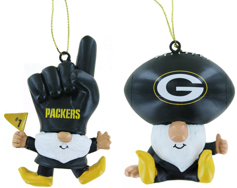 Green Bay Packers Gnome Fan Ornament Set