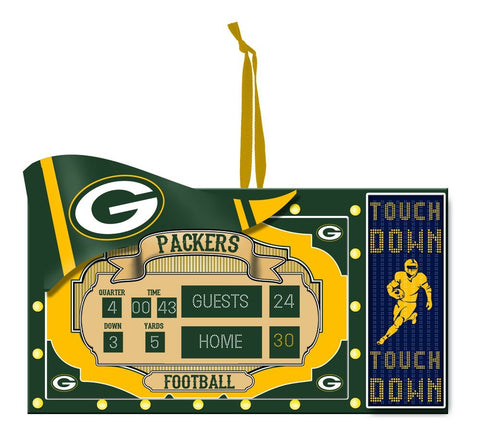 green bay packers,scoreboard,ornament