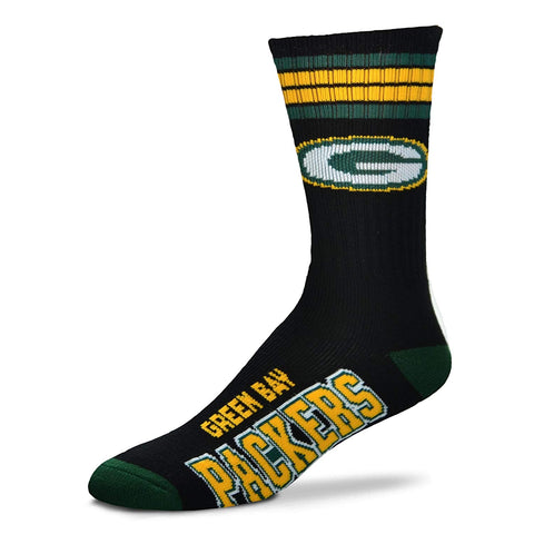 Green Bay Packers Deuce Black Crew Socks