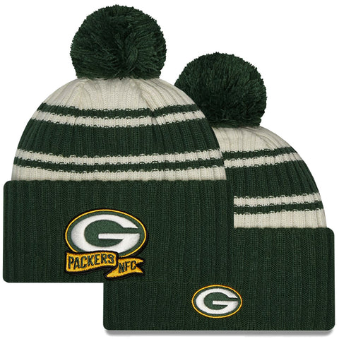 Green Bay Packers Sideline Sport Cuffed Pom Knit Hat