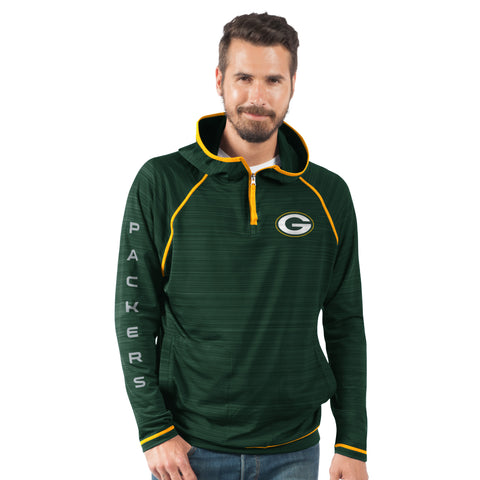 g-iii,green bay packers,interval,quarter,zip,hoody,hoodie,sweatshirt,sweat,shirt,top,outerwear,clothing accessories