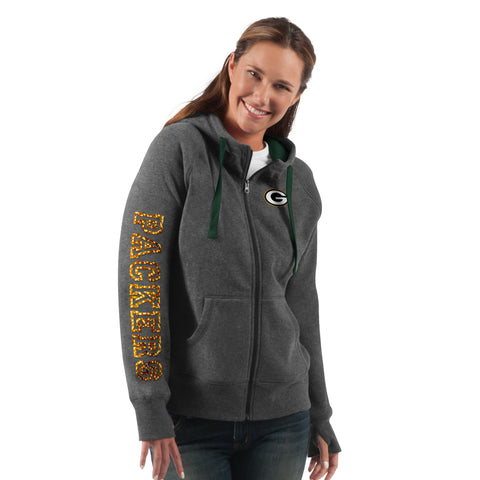 g-iii,green bay packers,playoff,full,zip,jacket,outerwear,coat,winter gear,clothing accessories,hoodie,hoody,sweatshirt