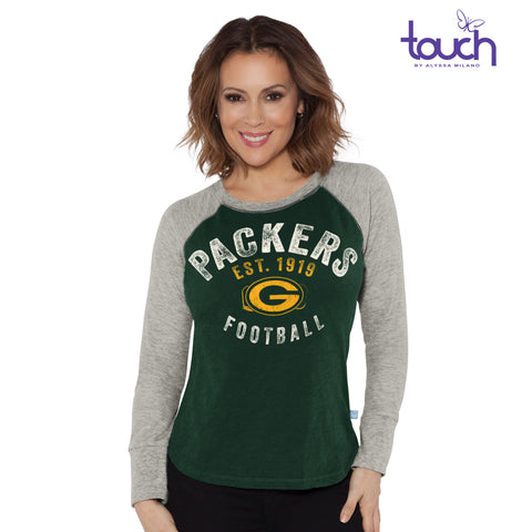 g-iii,green bay packers,lay-up,long sleeve tee,t-shirt,tshirt,shirt,tops,clothing accessories