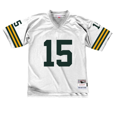 Green Bay Packers Bart Starr #15 1969 Replica Jersey, White