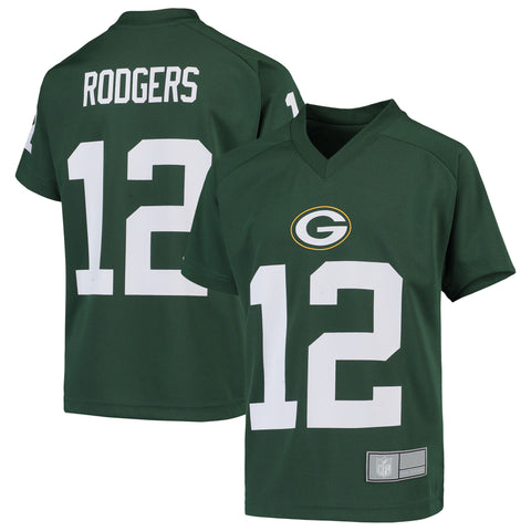 Green Bay Packers Aaron Rodgers Name & Number V-Neck Youth Top