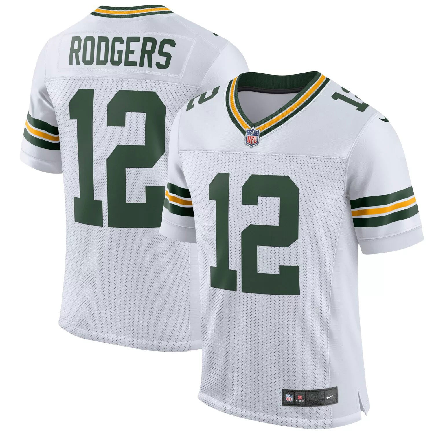 Green Bay Packers Aaron Rodgers #12 Elite Away Jersey – Green Bay