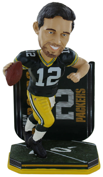 forever collectibles,green bay packers,aaron rodgers,12,player,bobble,head,bobblehead,name,and,number,action,toy,figure