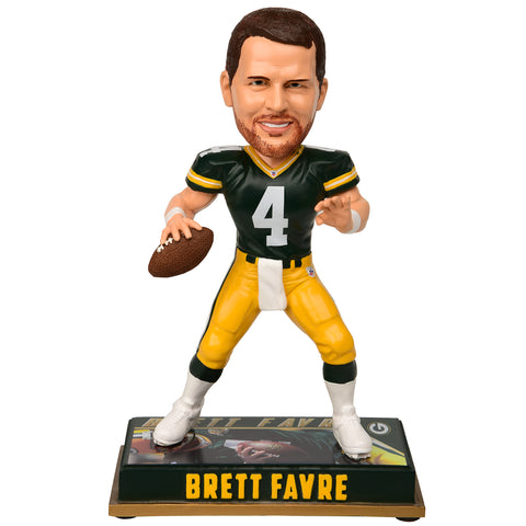 forever collectibles,team,beans,green bay packers,brett favre,retired,player,bobblehead,bobble,head,toy,figure,statue