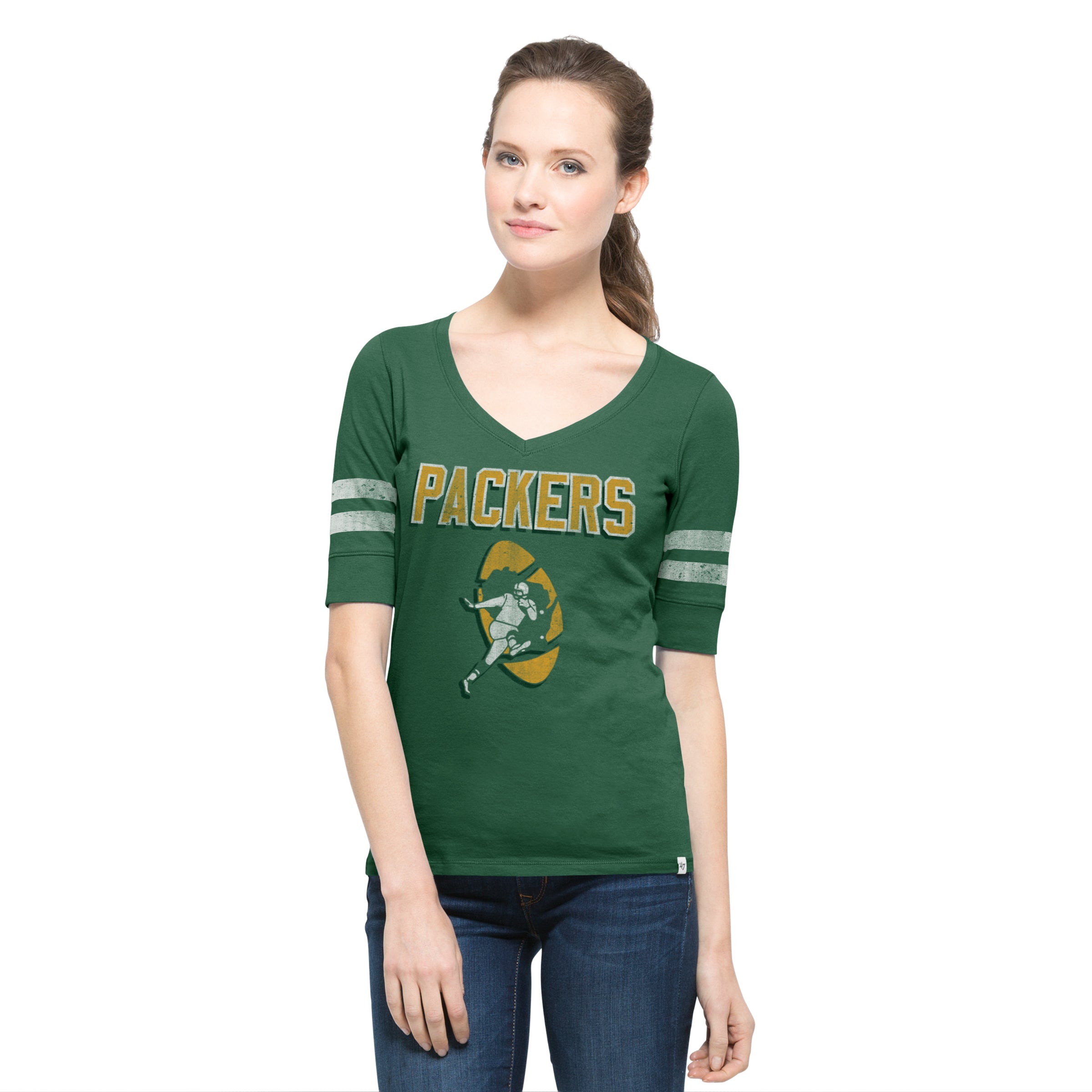 Green Bay Packers Pine Women's Flanker Stripe Tee – Green Bay Stuff