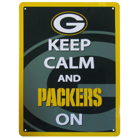 siskiyou,siski,you,green bay packers,keep,calm,and,packers,on,tin,sign,poster,print,wall banner,decoration,décor,sign