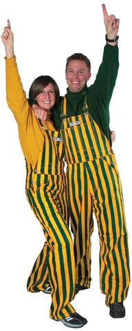 overalls,coveralls,over,alls,cover,gameday,game day,tailgate,tailgating,clothing accessories,green,yellow,gold