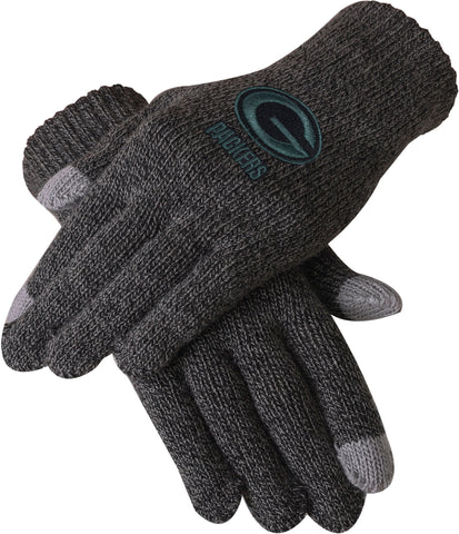 Green Bay Packers Charcoal Grey Gloves