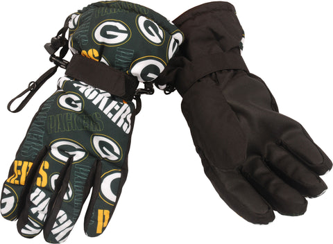 forever collectibles,team,beans,green bay packers,repeat,logo,gloves,mittens,cold weather,clothing accessories