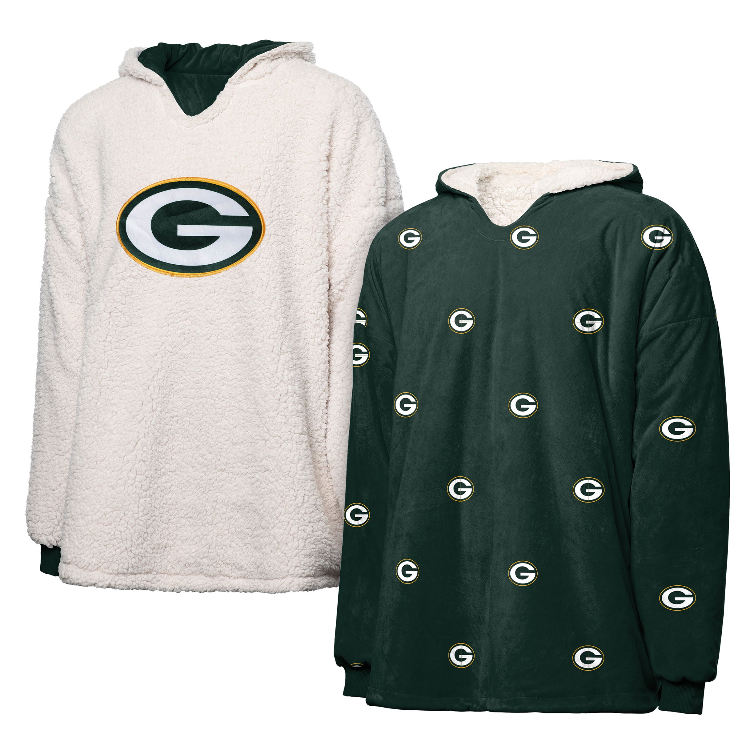 Green Bay Packers Reversible Colorblock Hoodeez1
