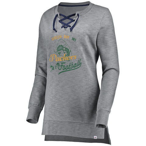 tunic fanatics,majestic,green bay packers,historic,hyperlace,long sleeve,crew,tee,t-shirt,tshirt,shirt,top,clothing accessories