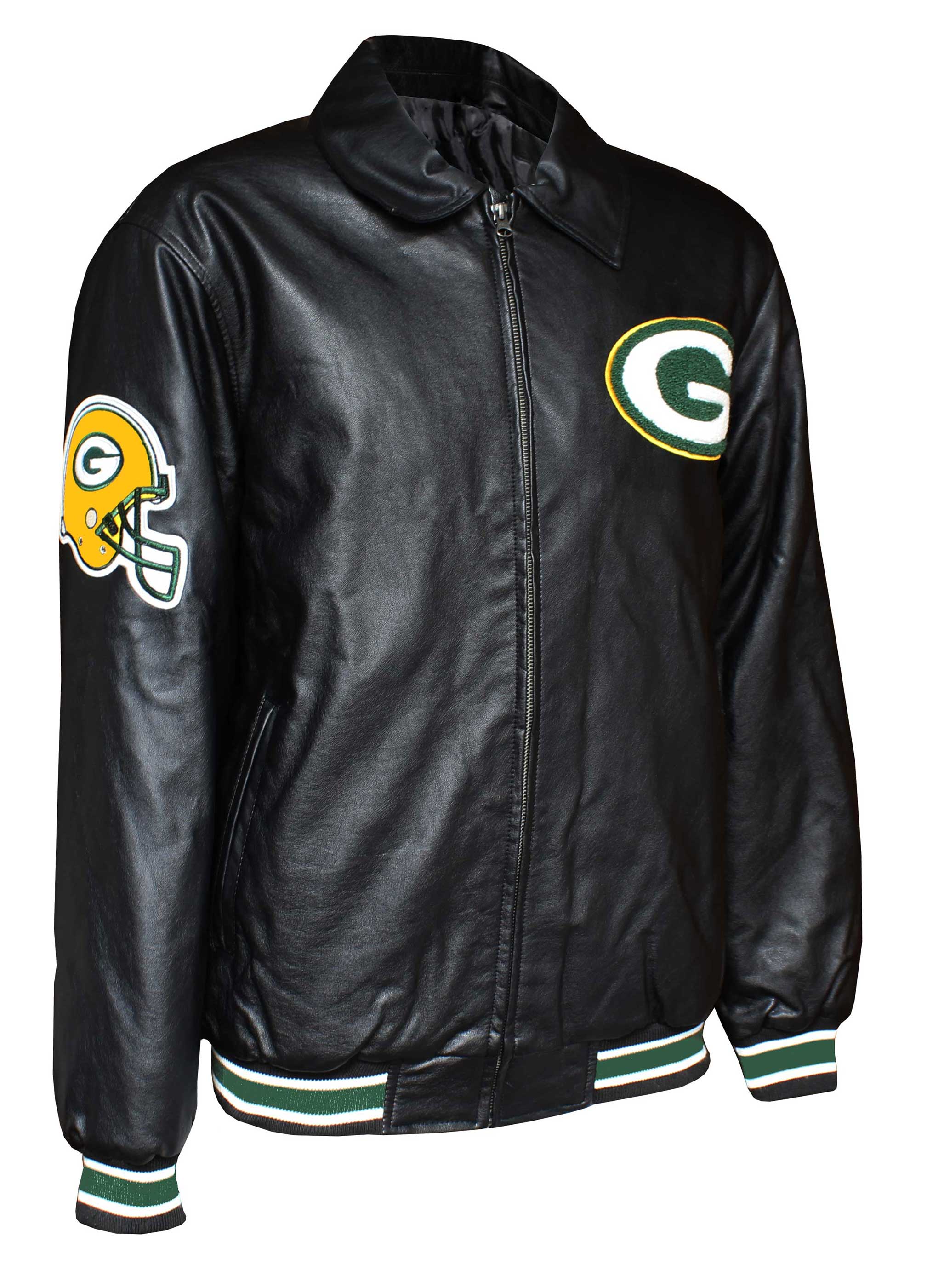 Green Bay Packers Men's Faux Leather Jacket - Main Image