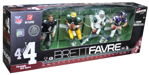 Brett Favre Through The Years 4-Figure Set