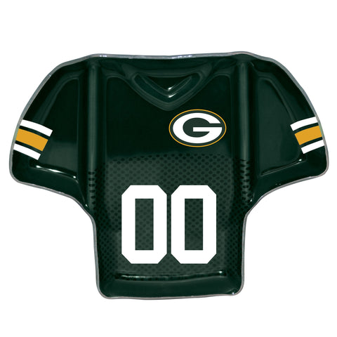 Green Bay Packers Glass Jersey Chip and Dip Tray