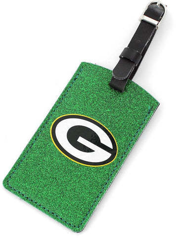 Green Bay Packers Green Sparkle Luggage Tag Bag Tag