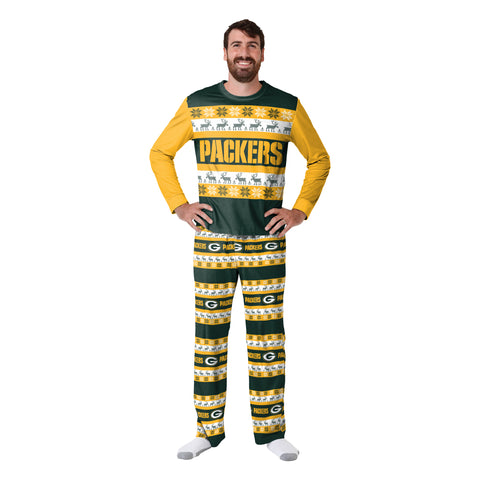 Green Bay Packers Men's Crewneck Ugly Pajamas