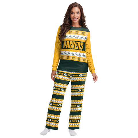 Green Bay Packers Women's Ugly Crewneck Pajamas