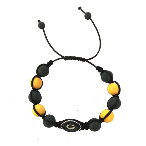 green bay packers,beaded,bracelet