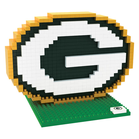 Green Bay Packers 3D BRXLZ Logo Building Blocks, Large (486 Pieces)