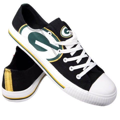 Green Bay Packers Men's Low Top Big Logo Canvas Shoe