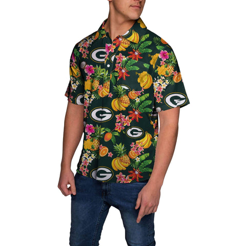 Green Bay Packers Fruit Flair Short Sleeve Polo Shirt