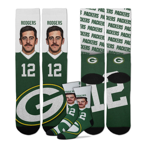 Green Bay Packers Aaron Rodgers NFL Champ Socks